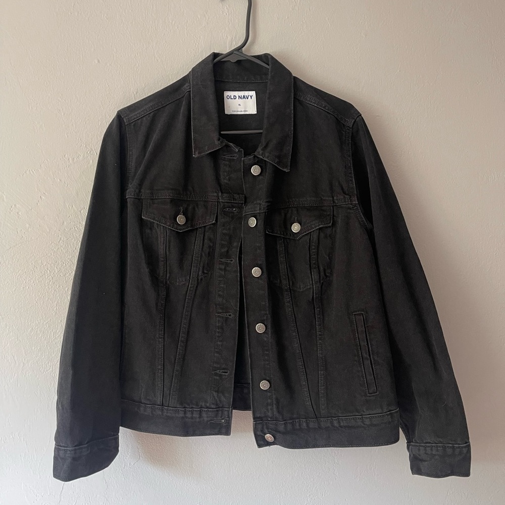Black Old Navy Women’s Denim Jean Jacket XL